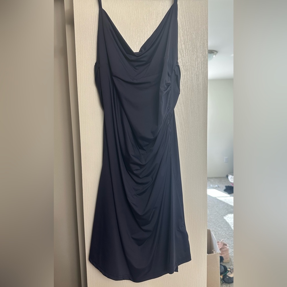 Cider Short Navy Blue Dress